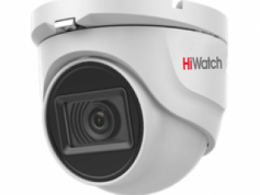2 Мп купольная HD-TVI видеокамера с EXIR-подсветкой до 30 м и микрофоном DS-T203A