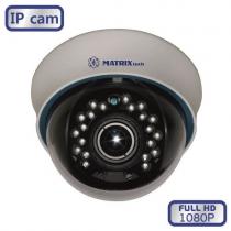 Видеокамера IP 2Mp, купольная сетевая камера, вариофокал, MATRIX MT-DW1080IP20VS PoE