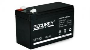 Аккумулятор АКБ-7 Security Force SF 1207, 12В/7Ач